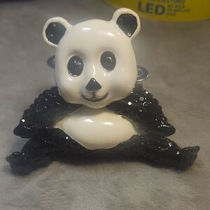 Black and White Panda Brooch